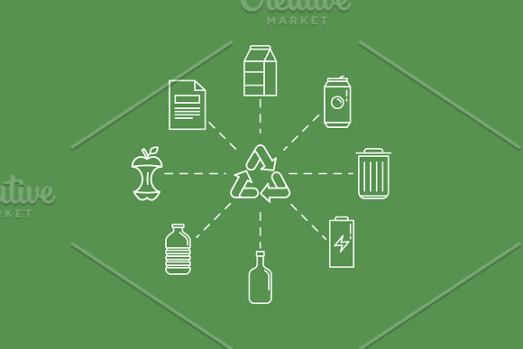 Zero waste - icons and illustrations in Graphics - product preview 7