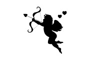 Cupid love silhouette ancient