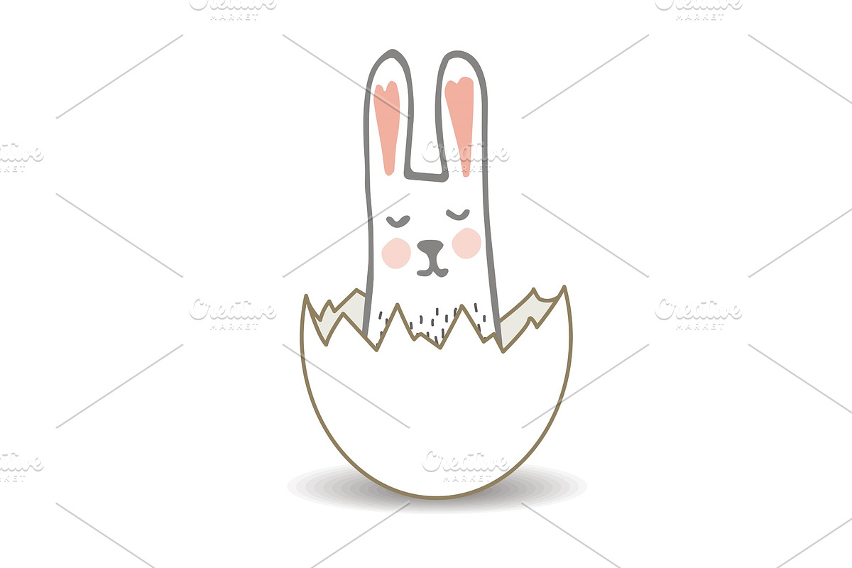 Happy Easter Surprise Egg with Cute in Illustrations - product preview 8