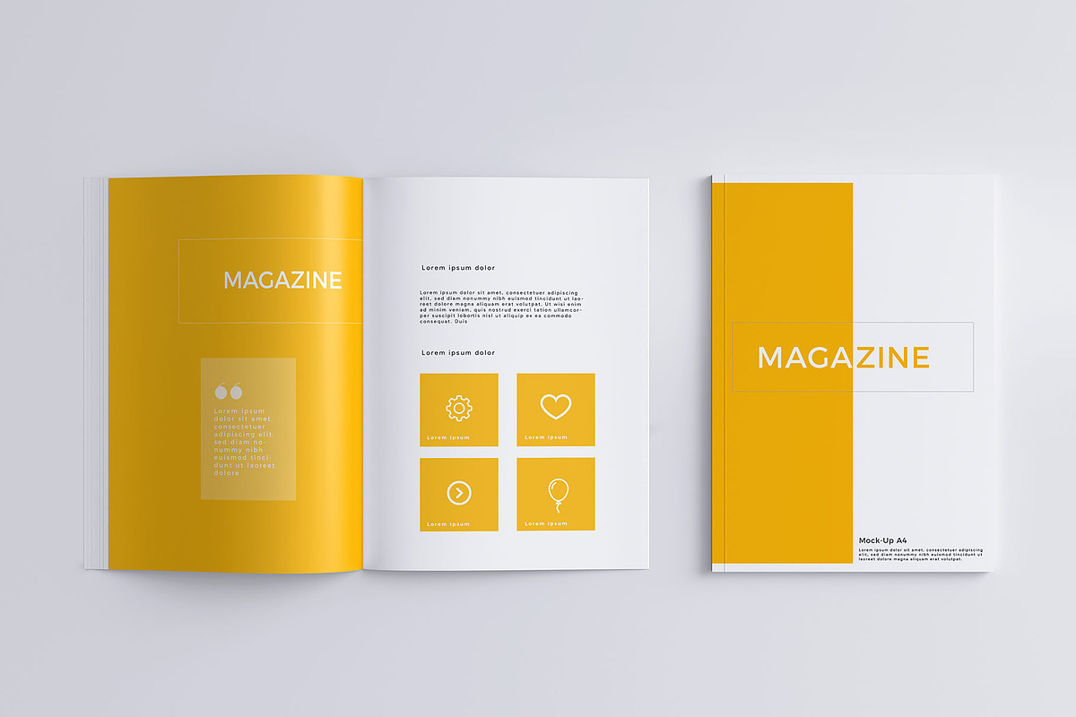 Magazine A4 Mock-Up in Print Mockups - product preview 8