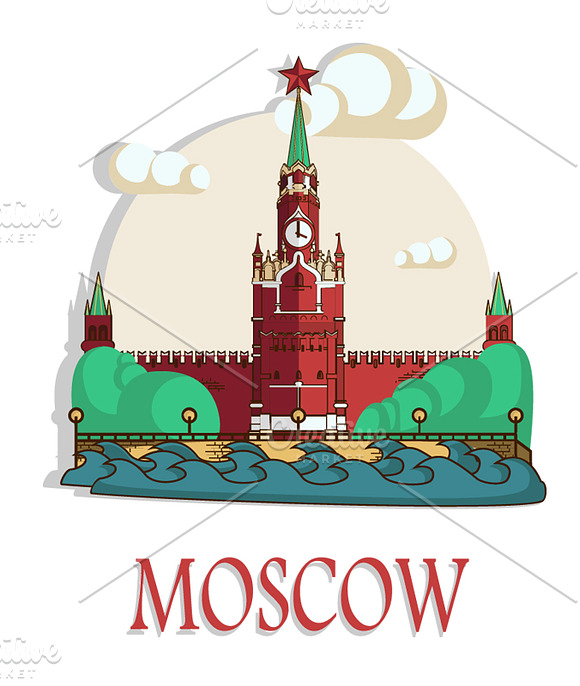 Postcards with Paris and Moscow in Postcard Templates - product preview 2