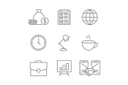Business outline icons