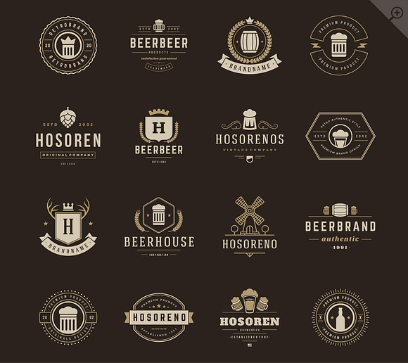 16 Beer Logotypes and Badges in Logo Templates - product preview 1