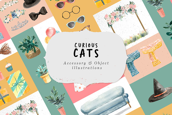 Curious Cats - Cat illustrations in Illustrations - product preview 9
