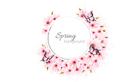 Spring nature background with cherry