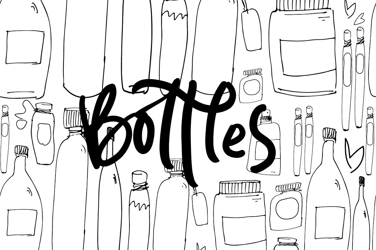 Bottles set, 12 elements in Objects - product preview 8