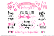 Galentines day overlays, vector set