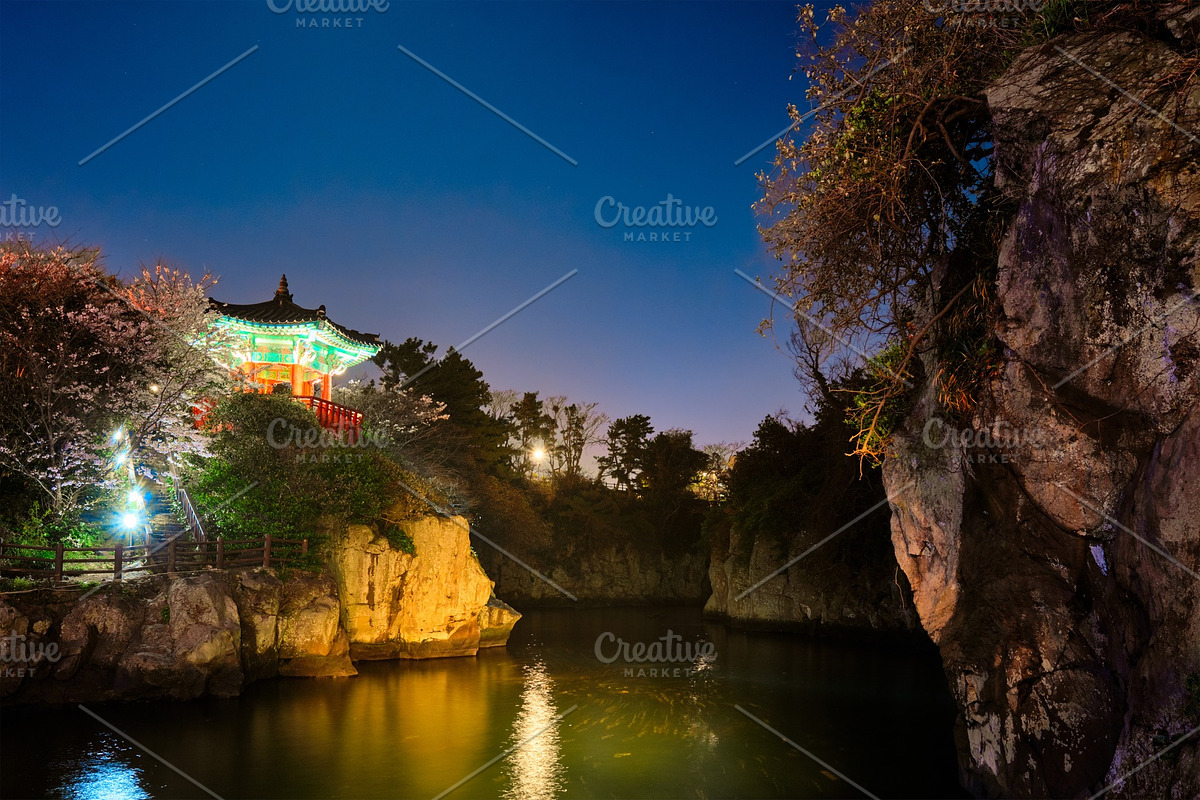 Yongyeon Pond with Yongyeon Pavilion in Graphics - product preview 8