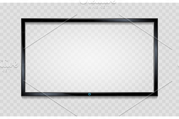 Lcd screen frame on transparent