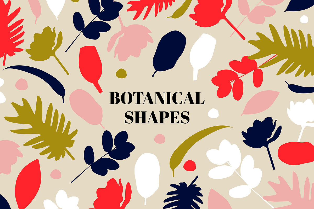 Botanical Shapes Vector Pattern Set in Patterns - product preview 8