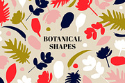 Botanical Shapes Vector Pattern Set