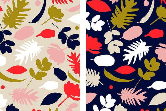 Botanical Shapes Vector Pattern Set in Patterns - product preview 4