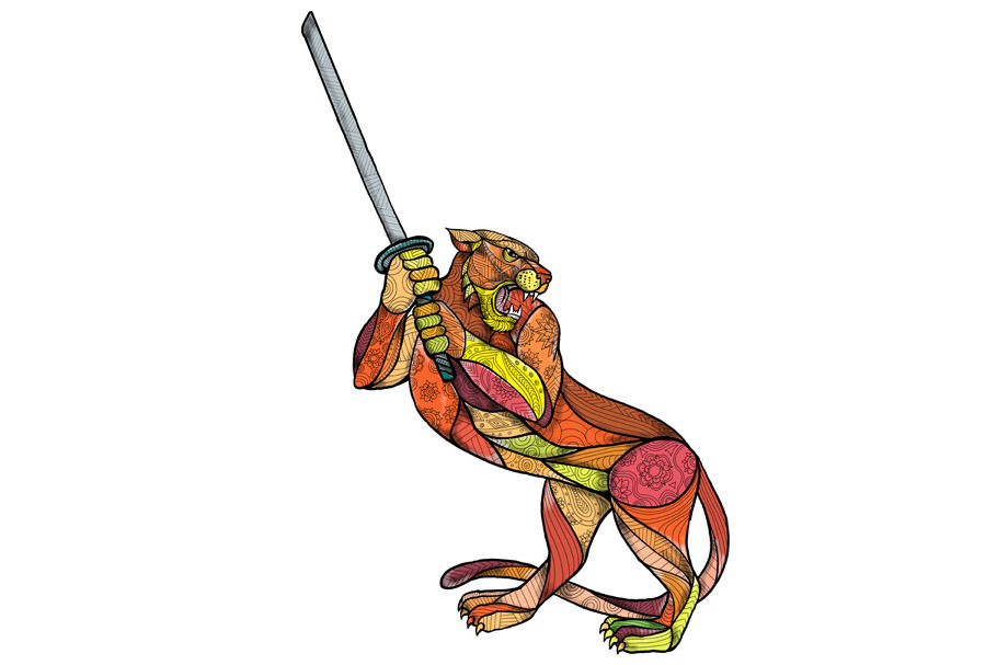 Tiger Sword Fighting Mandala
