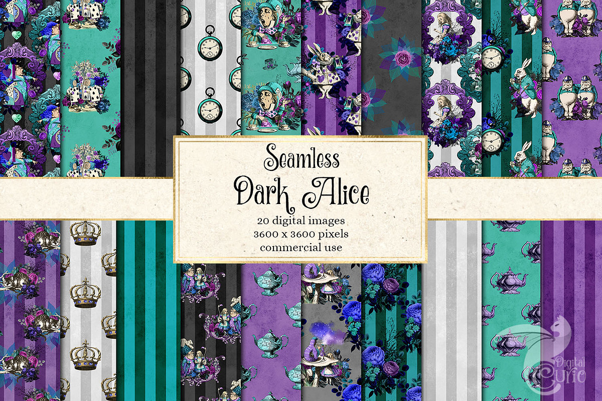 Dark Alice in Wonderland Patterns in Patterns - product preview 8