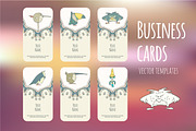 Set of Business cards with birds