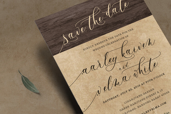 Rustic Wedding Invitation Suite in Wedding Templates - product preview 5
