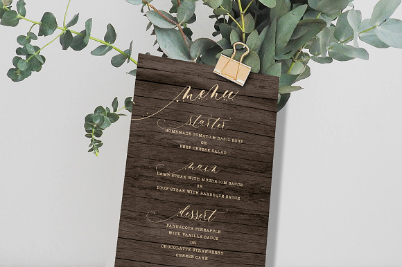 Rustic Wedding Invitation Suite in Wedding Templates - product preview 6
