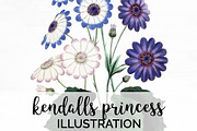 kendalls princess Vintage Flowers