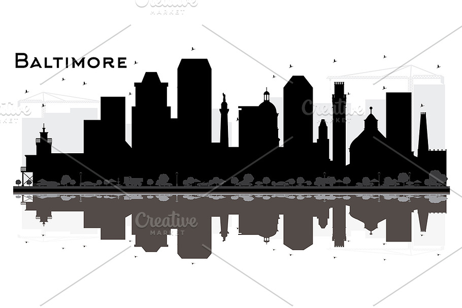 Baltimore Maryland City Skyline 