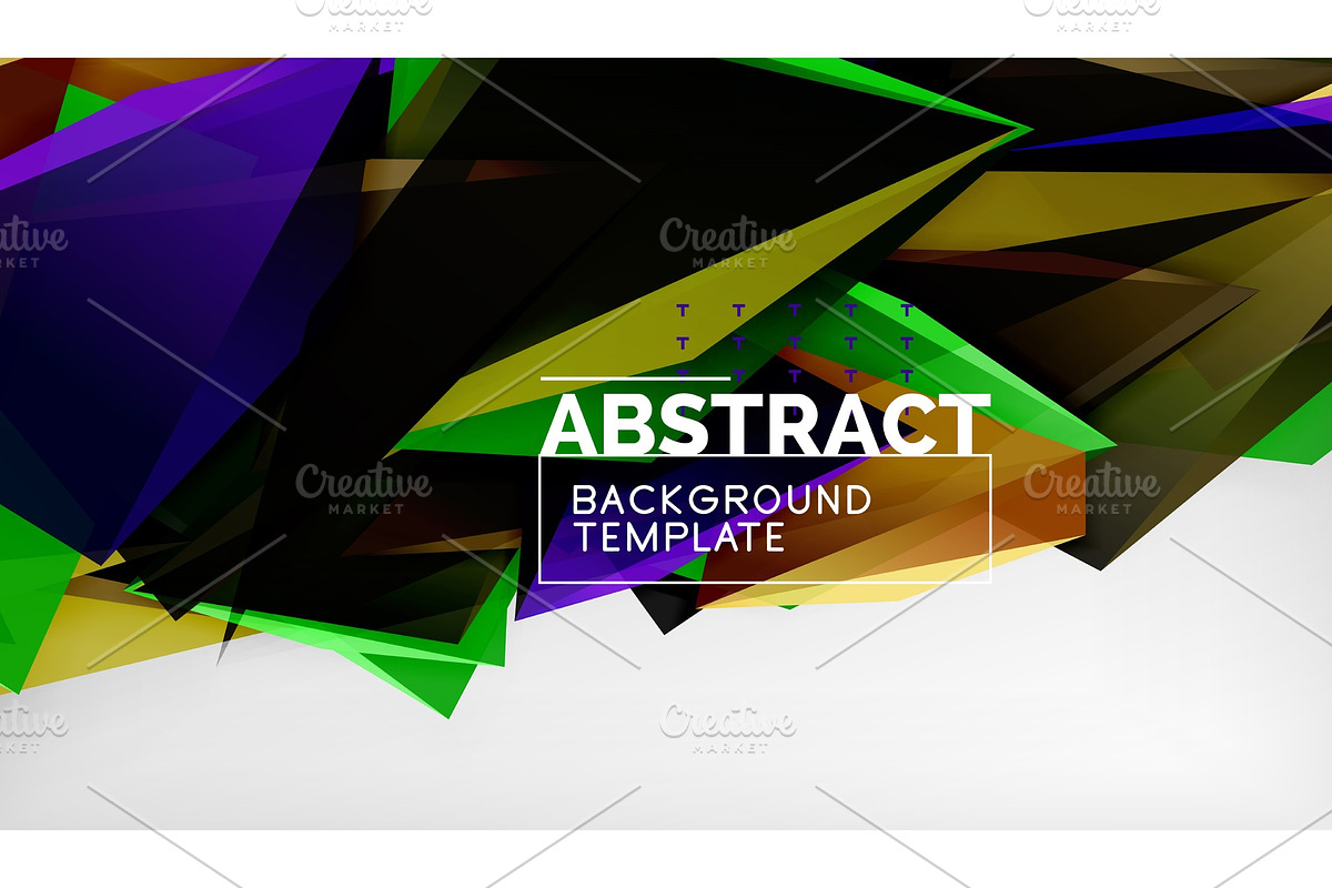3d triangle geometric background in Illustrations - product preview 8