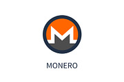 Monero Cryptocurrency Icon Vector