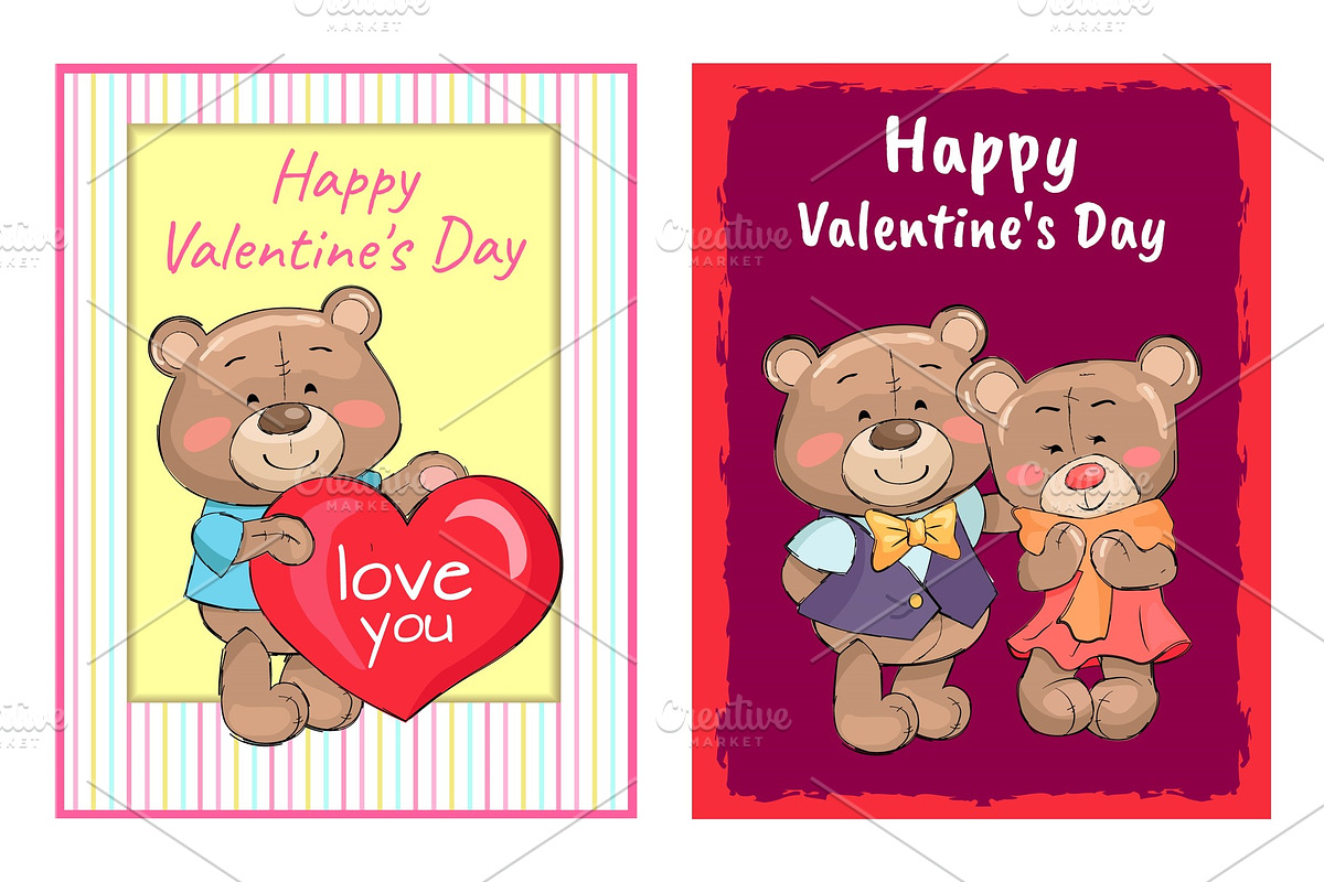 Happy Valentines Day Poster Bear in Objects - product preview 8