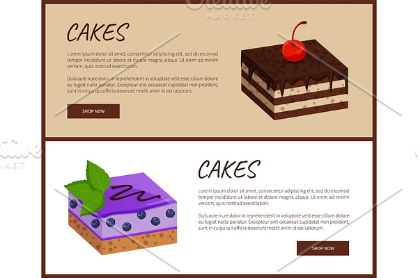 Cakes Variety Page Online Shop