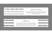 Silver Chains and Jewelry Set Vector