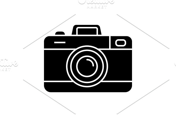 Photo camera glyph icon