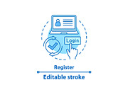 Registration concept icon