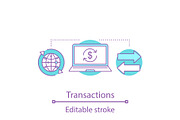 Transactions concept icon