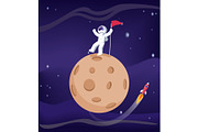 Mercury and Astronaut Poster Vector
