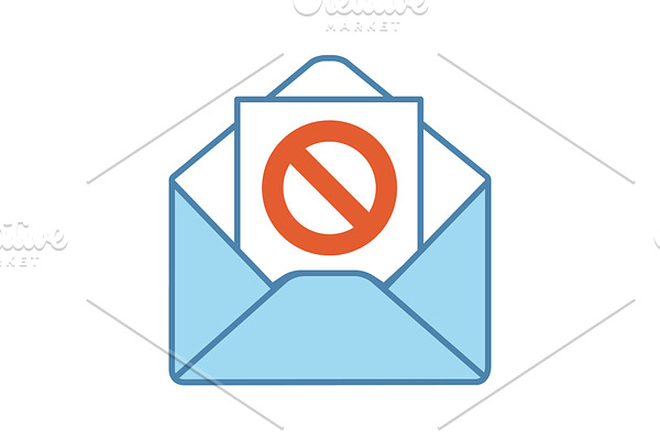 Protest action email color icon