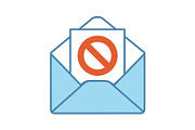 Protest action email color icon
