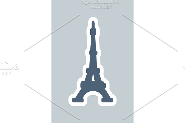Silhouette of Eiffel Tower Vector
