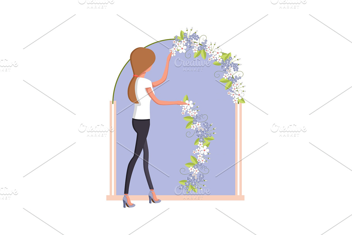 Organization of Wedding Woman Vector in Illustrations - product preview 8