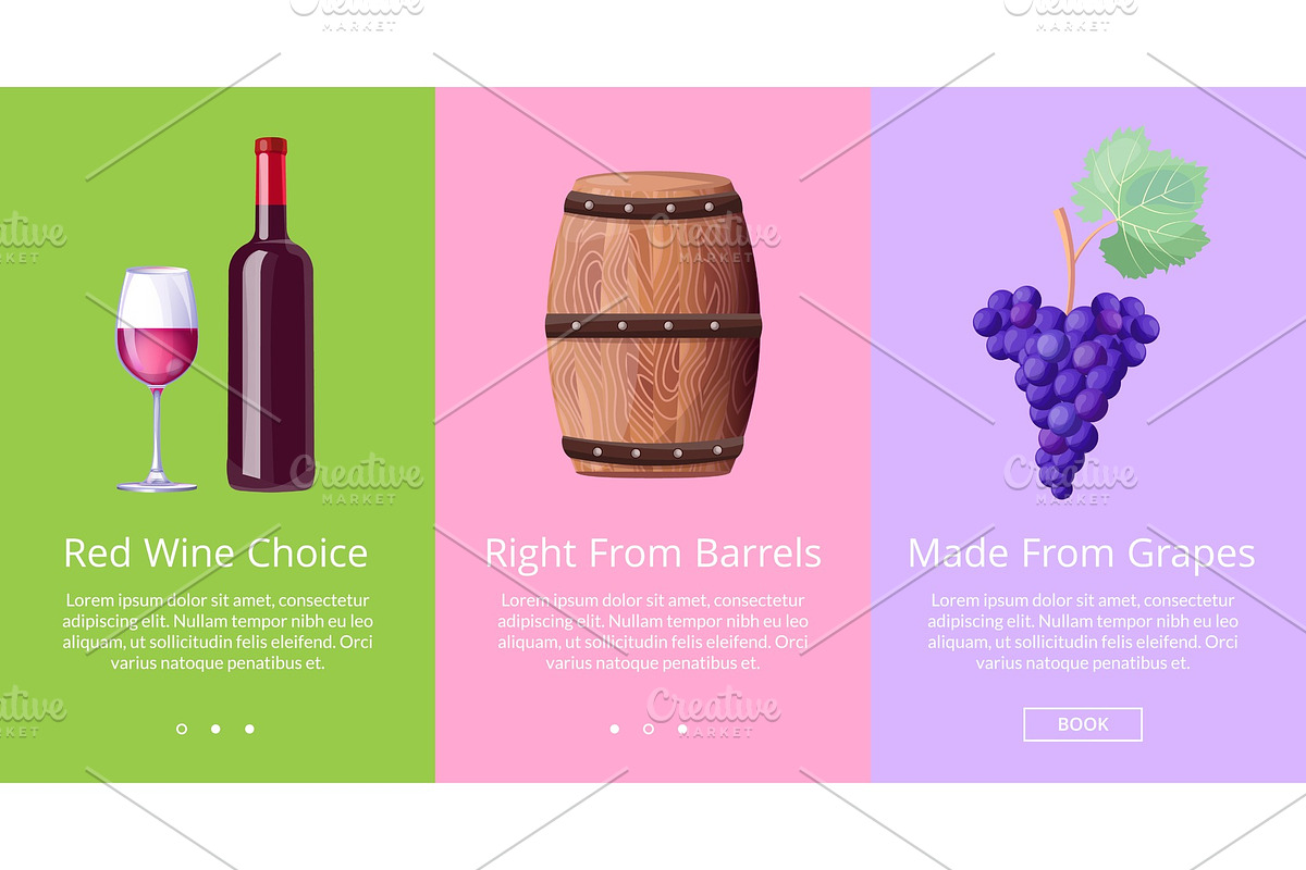 Red Wine Choice Right from Barrels in Illustrations - product preview 8