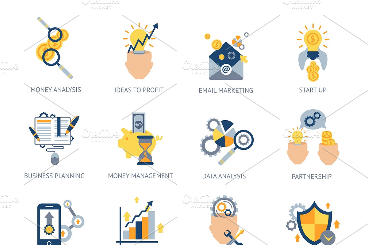 Business analysis icons set in Icons - product preview 8