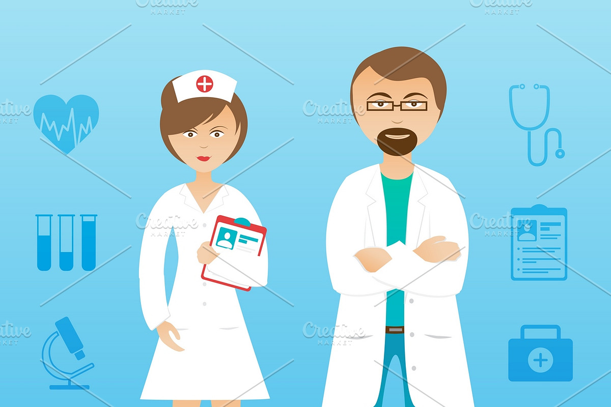 Medical personnel characters in Illustrations - product preview 8