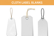 Clothes label blank tags set