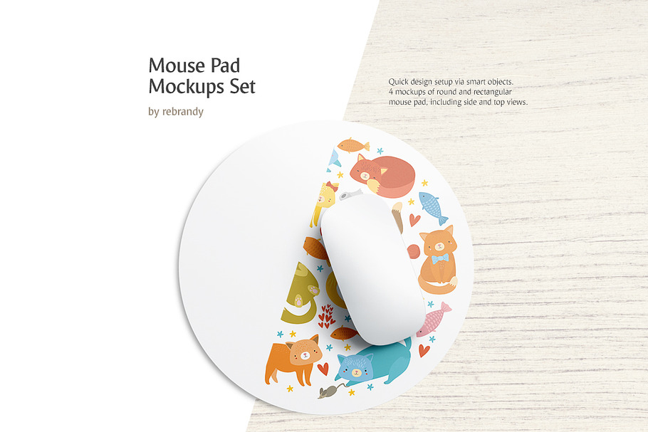 Mouse Pad Mockups Set in Product Mockups - product preview 8