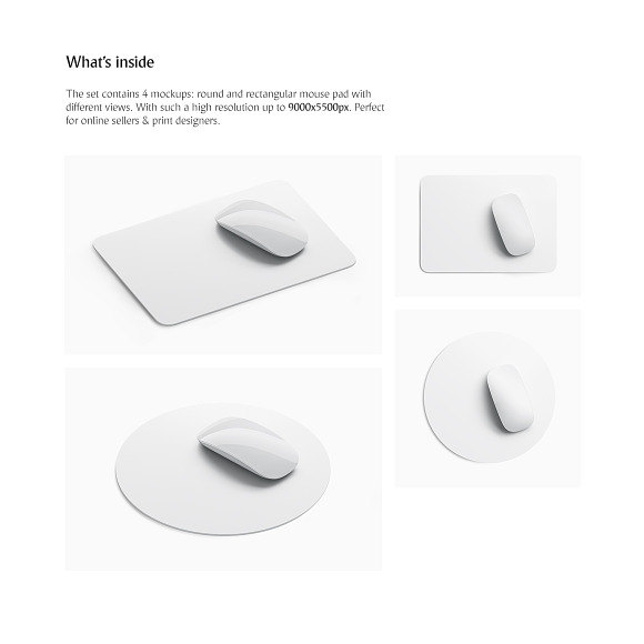 Mouse Pad Mockups Set in Product Mockups - product preview 1