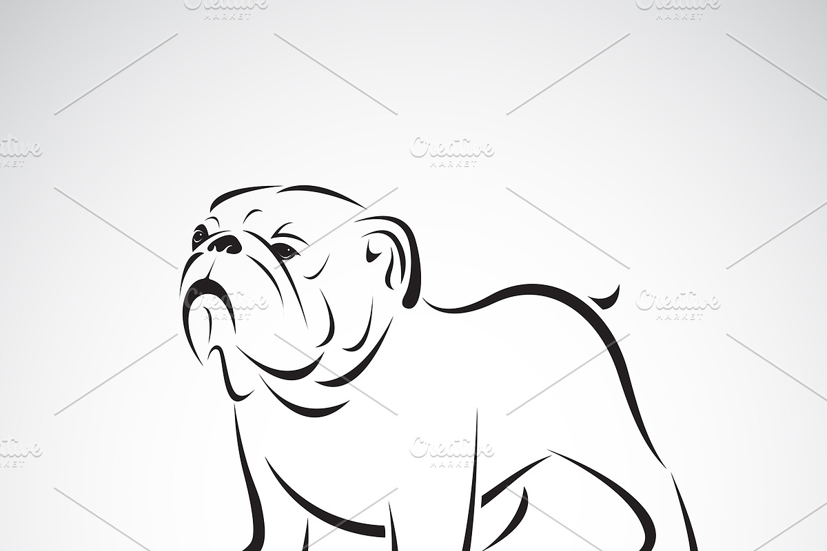 Vector of bulldog design.Pet.Animal. in Icons - product preview 8