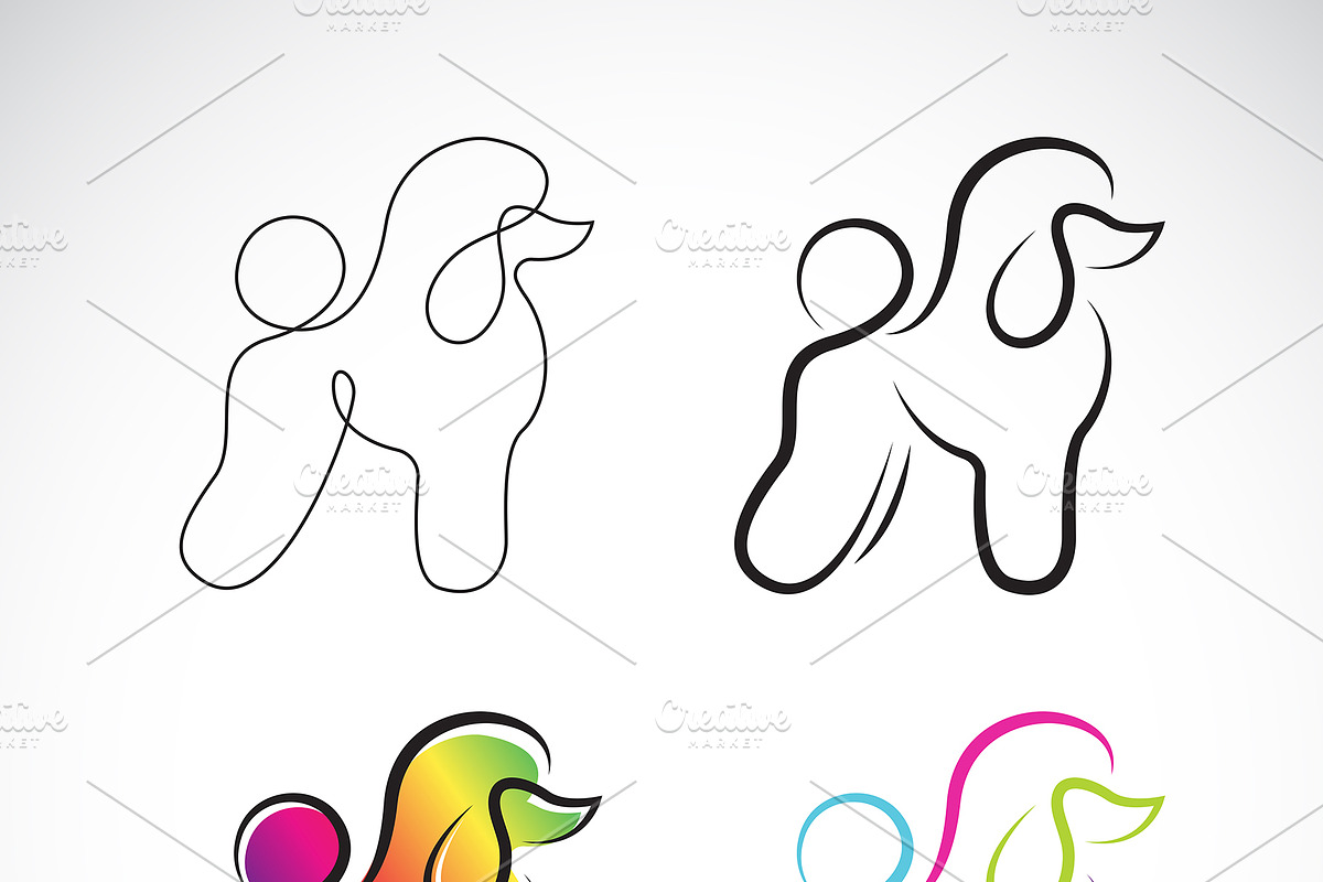 Vector of poodle dog design.  Pet. in Icons - product preview 8