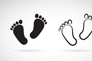 Vector of baby foot Icon flat style.