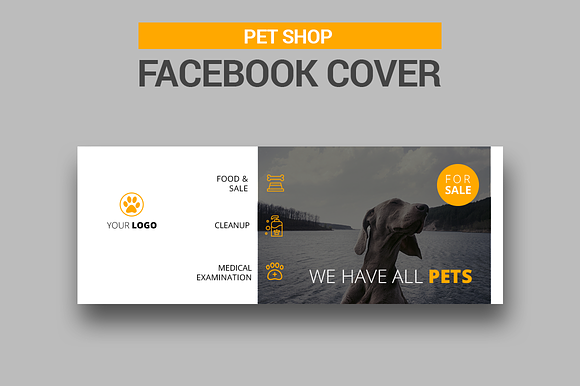Pet Shop Facebook Covers in Facebook Templates - product preview 2