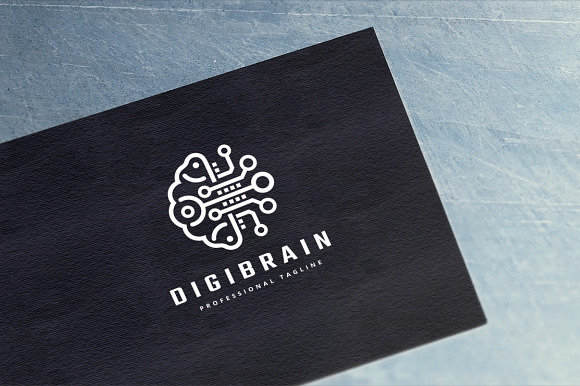 Digital Brain Logo in Logo Templates - product preview 5