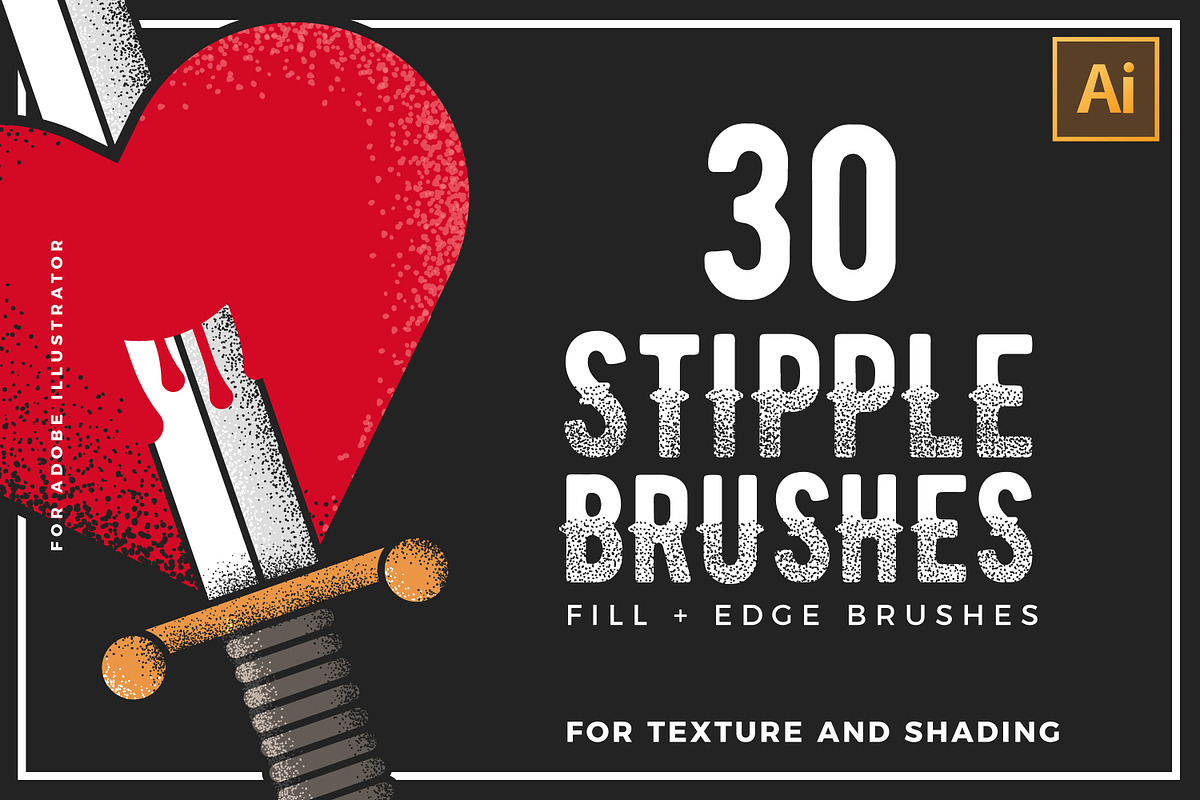 Stipple Brushes for Illustrator in Add-Ons - product preview 8