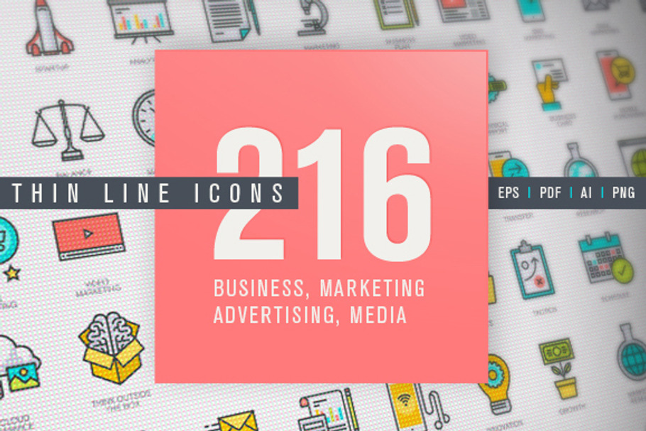Thin Line Business & Marketing Icons in Marketing Icons - product preview 8