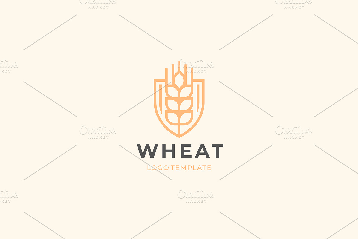 Grain Wheat Logo Design Creative Logo Templates Creative Market